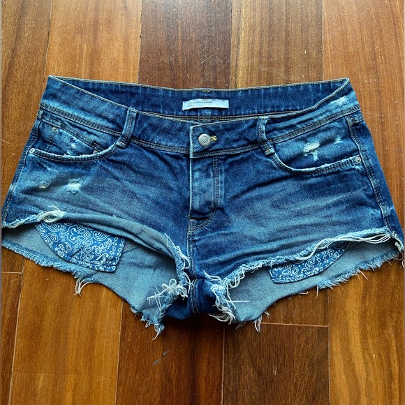 Zara Pants - Zara Low Rise Denim Mini Short, Size 38